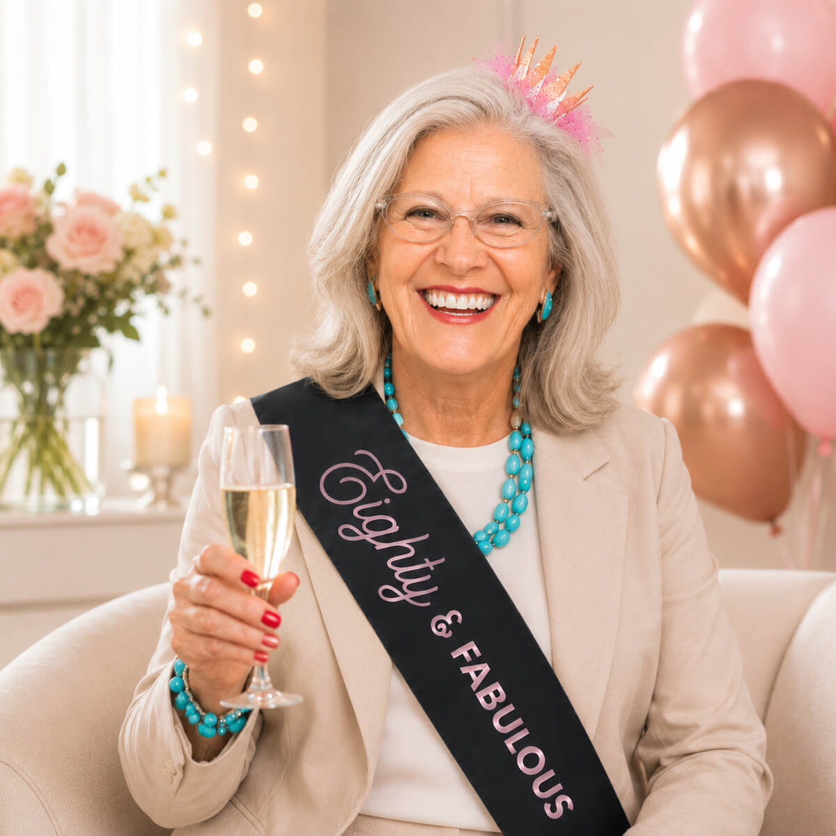 80 & Fabulous Birthday Sash