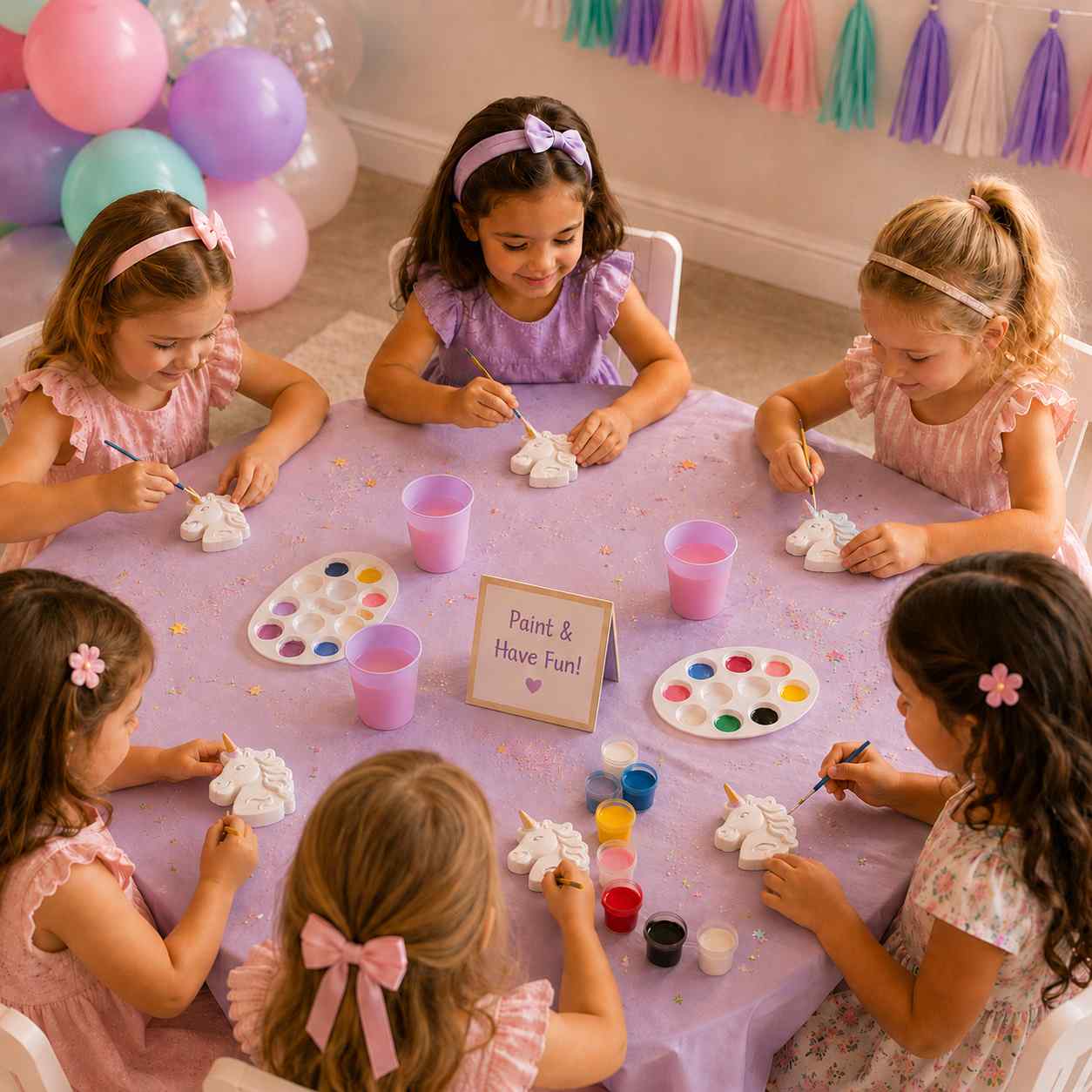 Unicorn Party Favour Plaster Paint Kits